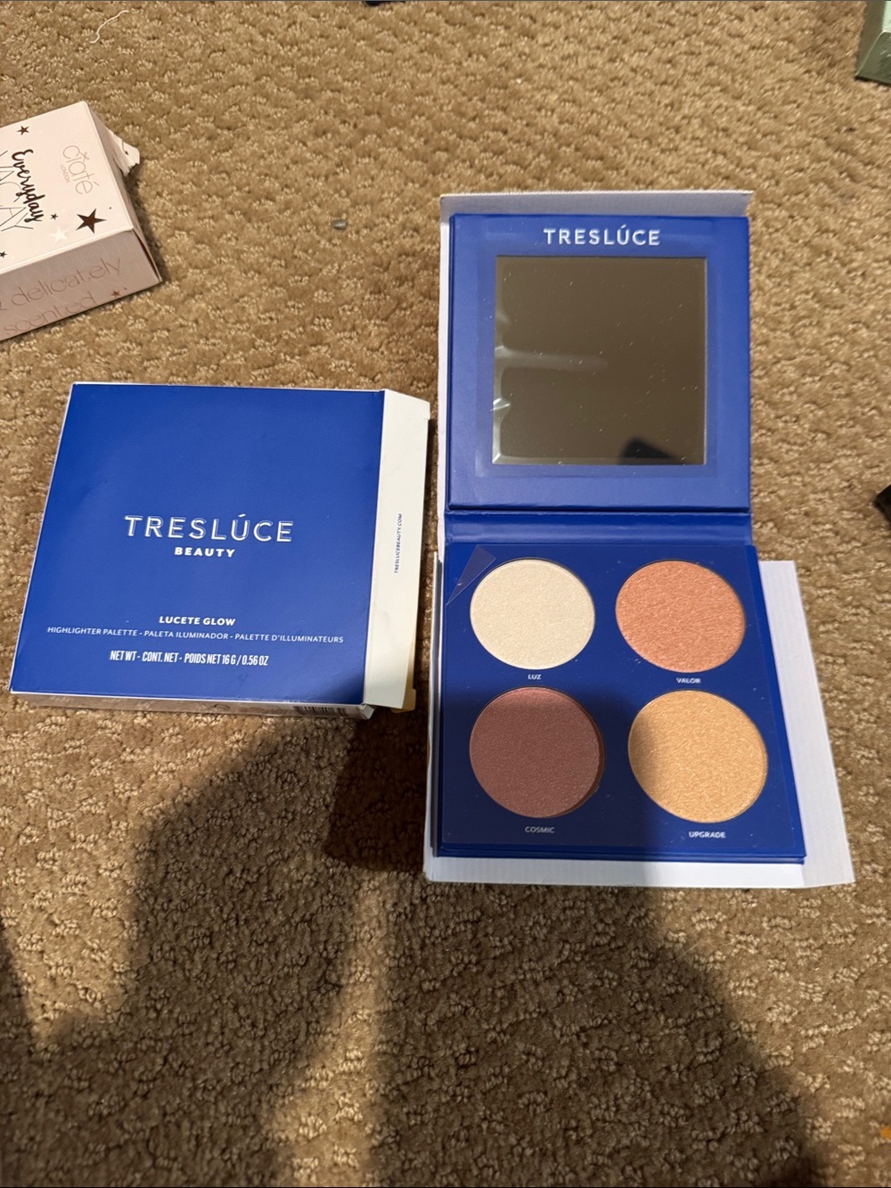 Treslúce Lucete Glow Highlight Palette - Warm Shimmer Shades